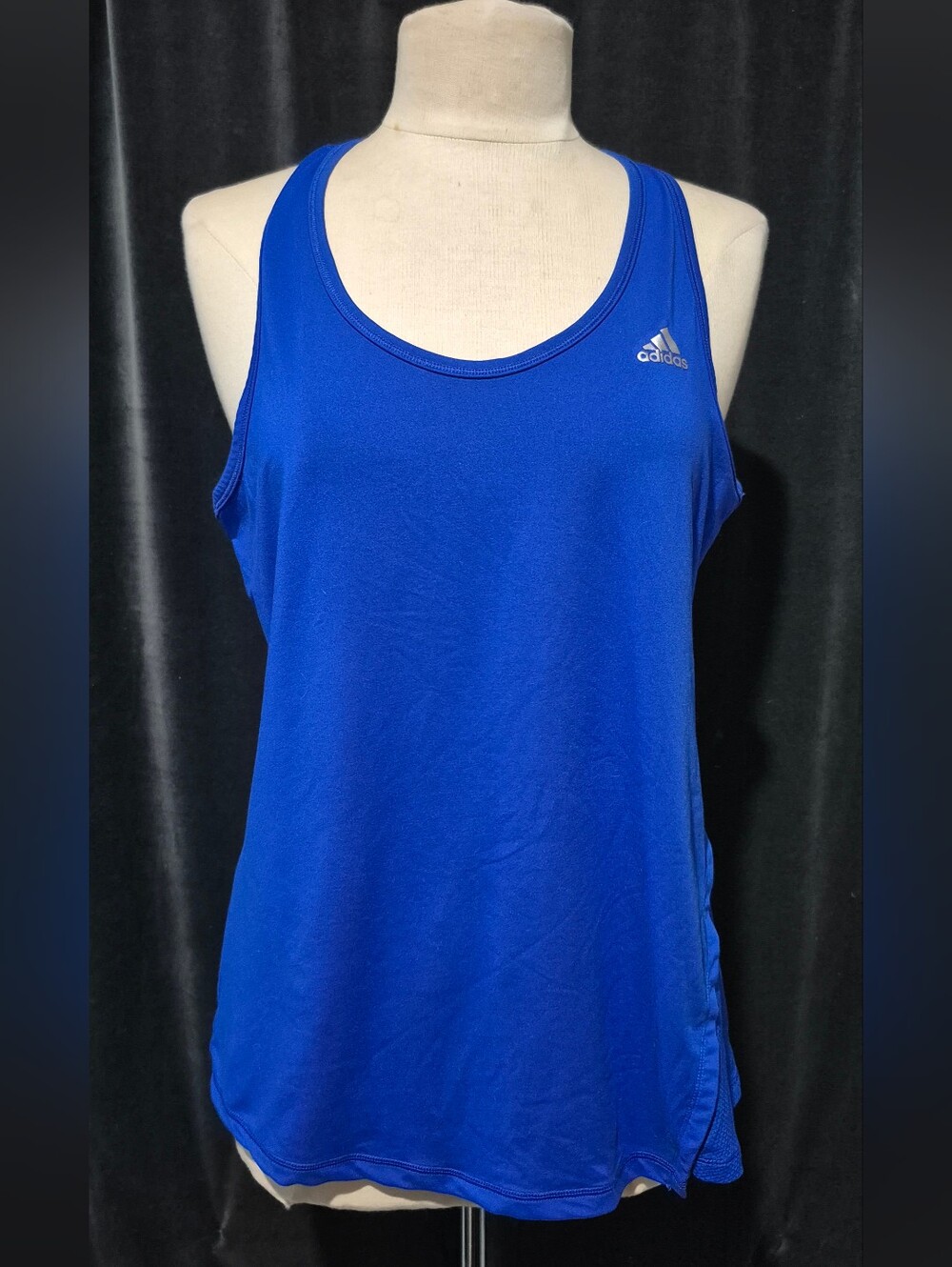 adidas Royal Blue Racerback Athletic Tank Top